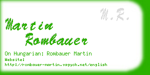 martin rombauer business card